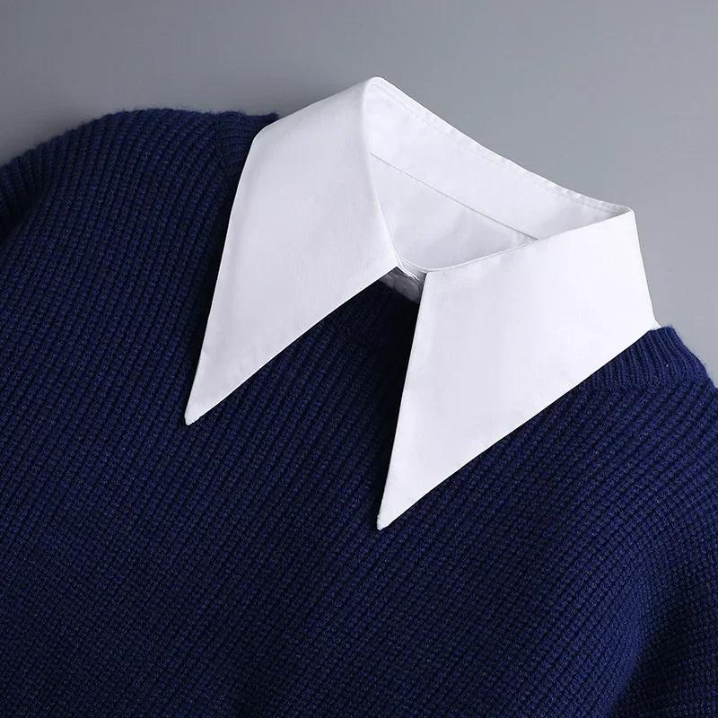 Hollow Lace Chiffon Doll Cotton Fake Collar Blouse Sweater Detachable Shirt Collar False Collar Lapel Women Top Collars Decor