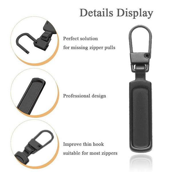 5 Pcs Zipper Slider Puller Universal Replacement Zipper Puller Instant Zipper Repair Kit for Broken Buckle DIY Craft Sewing Accessoriy
