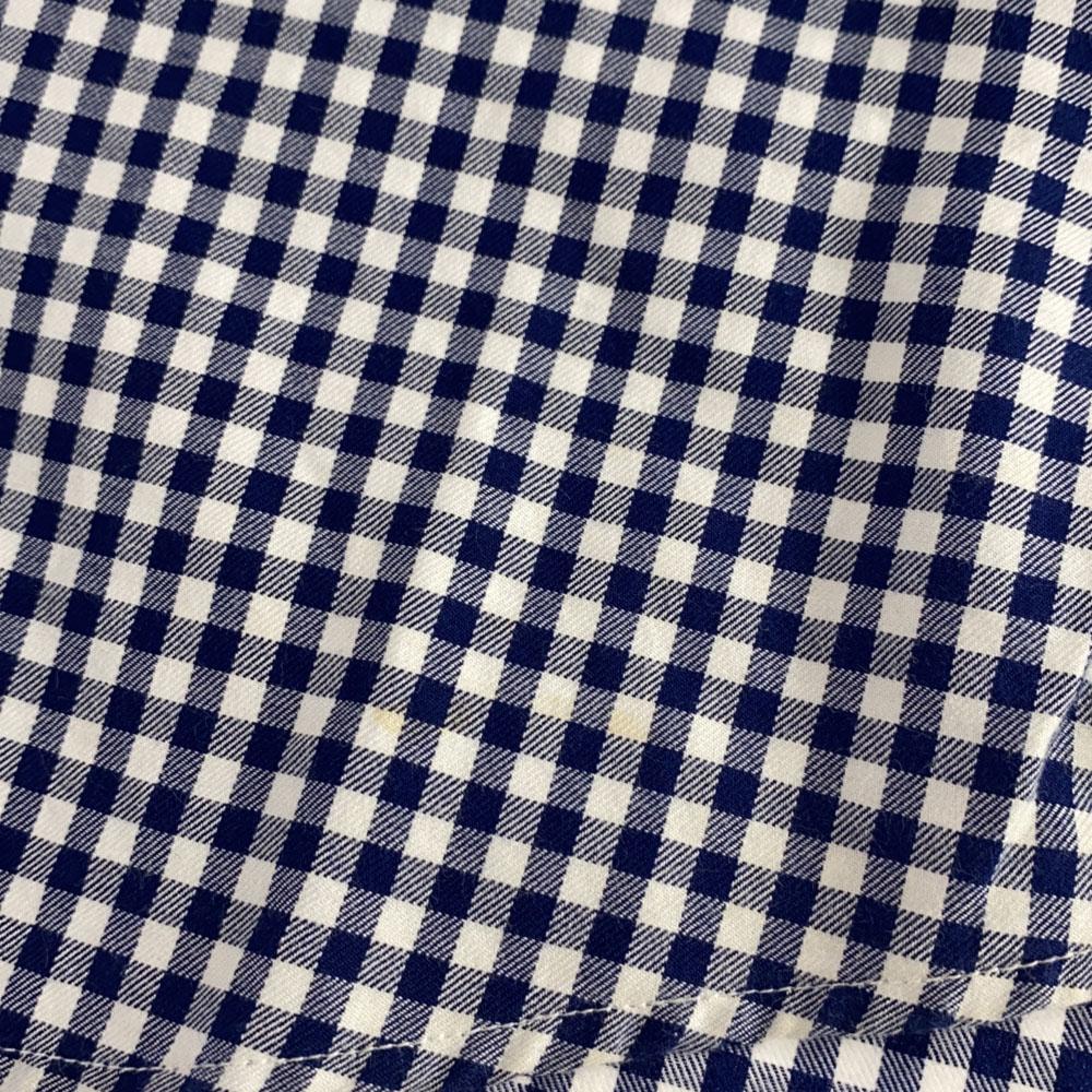 Mr.GENTLEMAN made in Japan Check Pattern Short sleeve Band collar shirt M Men's Used