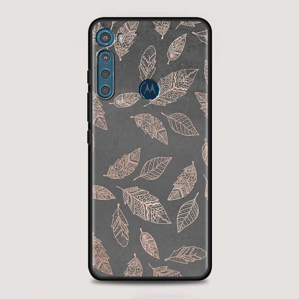 Pink Rose Bling Picture For MOTOROLA One Fusion Case for Moto G10 G9 G8 Plus Play Power One G20 G30 G40 G50 G60 Edge 20 Shell