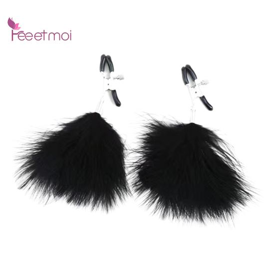 1 Paar mit Sexspielzeug für Erwachsene, exquisites Flirt-Metall-Titten-Clip-Spielzeug, Feder