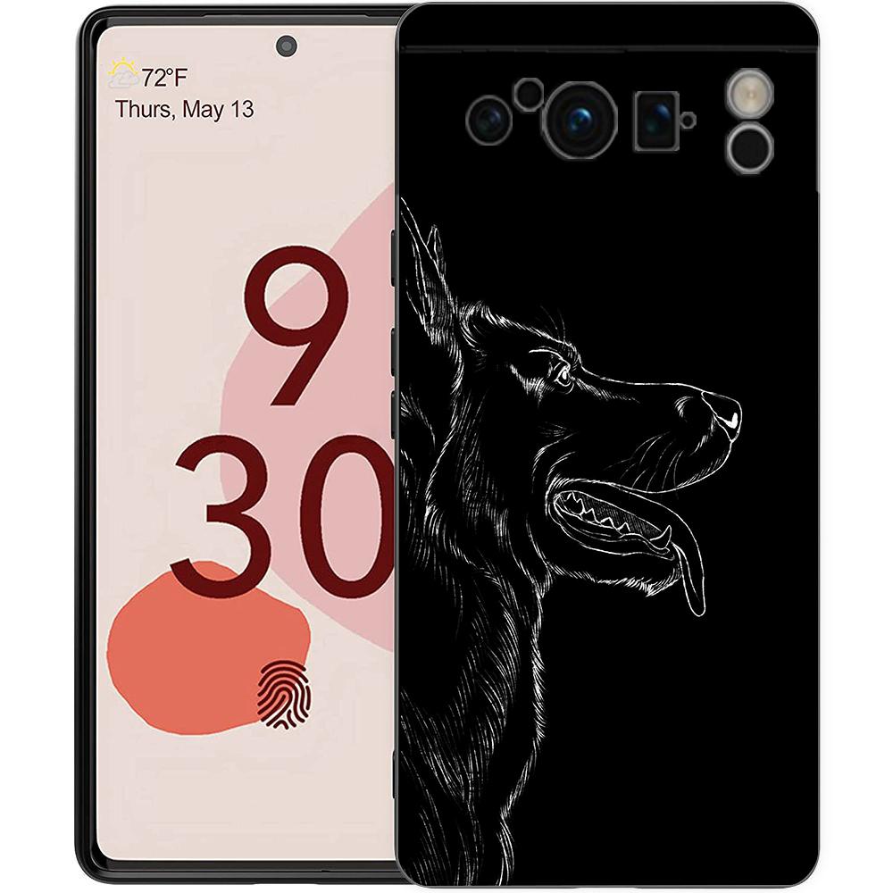 

Роскошный чехол для телефона Google Pixel 10 9 8 9A 8A 7 7A 6 Pro XL 6A 5G Черный Мягкая задняя крышка из ТПУ Красивая немецкая овчарка Pixel 9A