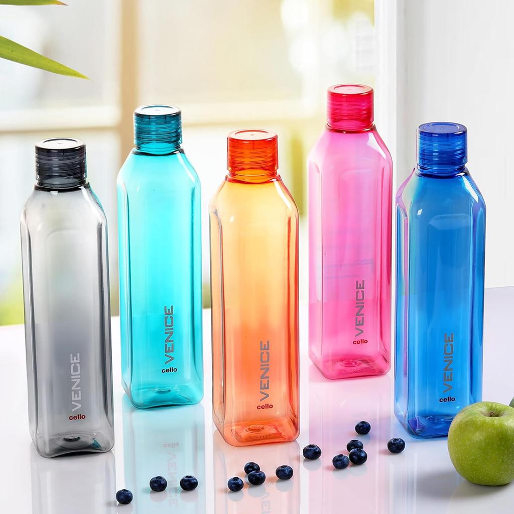 CELLO Unbreakable Bpa-Free Water Bottles Set Of 3 | 1000Ml Leakproof Kitchen Storage | Sleek Ergonomic Design For Home Gym Office