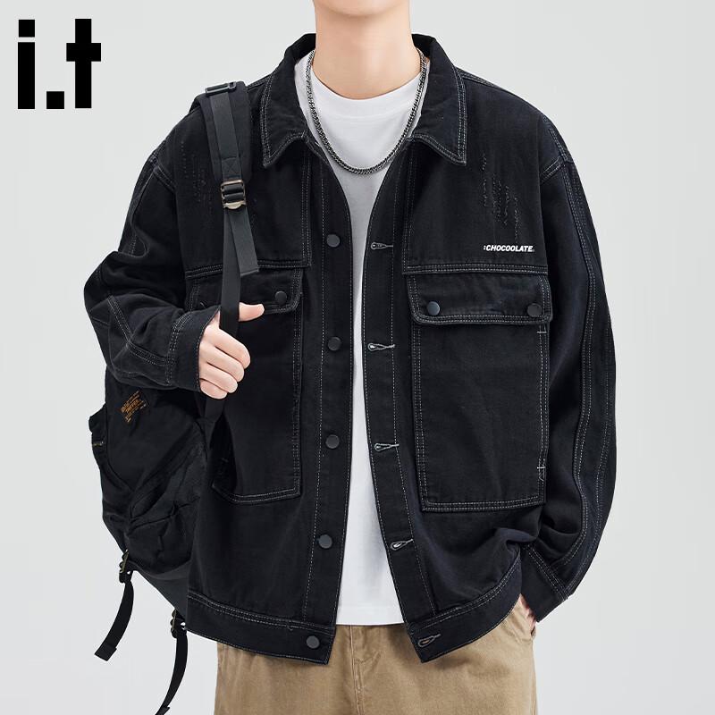 CHOCOOLATEit Men's Loose Fit Denim Workwear Jacket