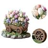 2D Flower Cart Decoration Decorative Board with Base Centerpiece Adornment Acrylic Artwork Flat
