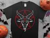 Baphomet Ziege Unisex T-Shirt | Satanisches Pentagramm T-Shirt | Teufelsanbeter Shirt | Satanische Symbole Shirt | Geschenk Death Metal Konzert T-Shirt