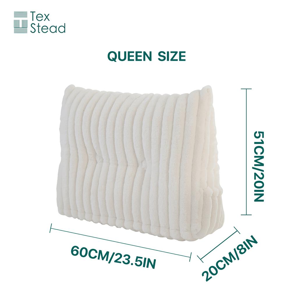 1Pice Headboard Wedge Pillow Bed Rest Reading Pillow Bolster Triangular Pillow for Sitting in Bed-Backrest Positioning Support