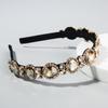 Good Quality Fashion Baroque Style Super Flashing Colored Diamond Thin-edged Rhinestone Pear Headband