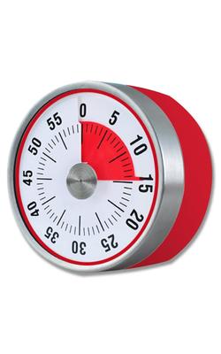 SweetBaku Analog Magnetic Timer for Studying, Kids, Time Management, Kitchen Timer, Task Management, Gaming Alarm, and Working Timer (Red)