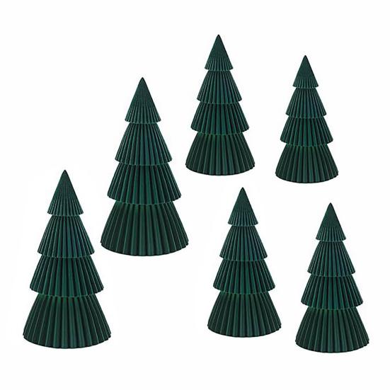 6 Pcs Honeycomb Christmas Tree 3D Folding Christmas Tree Tabletop Centerpiece
