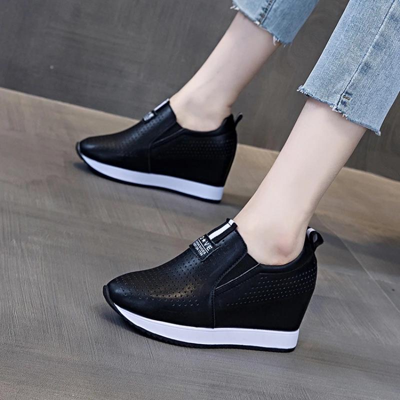 Women's Sneakers Spring Autumn Casual Low-top Sports Shoes Non-slip Lightweight Thick Bottom Loafers Zapatillas De Mujer