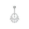 Fashion Crystal Zircon Waterdrop Bow Belly Button Ring Heart Panda Navel Piercing For Women Beach Body Jewelry