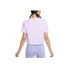 Nike Summer 2024 Alphabet Logo Crew Neck Loose Casual Crop Short Sleeve T-Shirt Women Tops Light-Purple BV6176-511