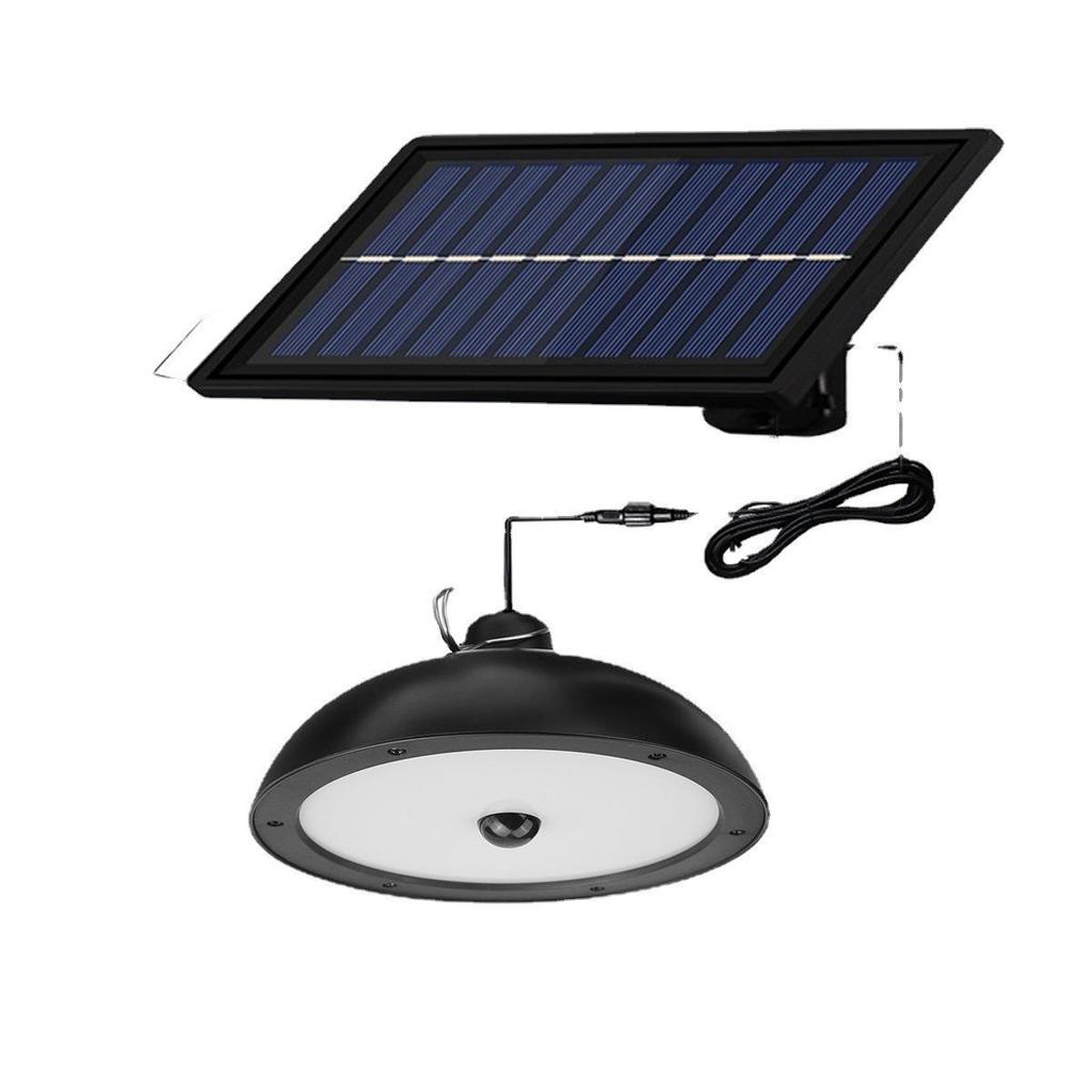 Outdoor/Indoor Solar LED Chandelier with Retro Bulb, Remote Control Street Lamp (Single/Double Head)