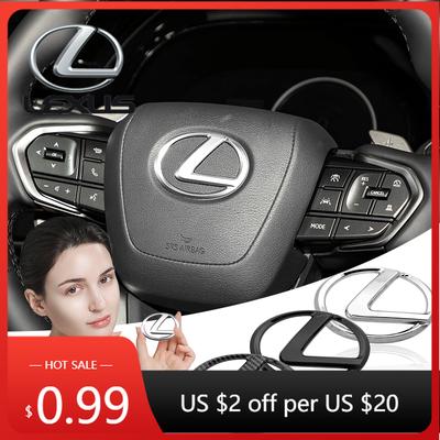 Interior Stickers 1Pcs Car Steering Wheel Cover Sticker Badge Decoration Auto Accessories For CT200H ES Fsport GS GX IS LS