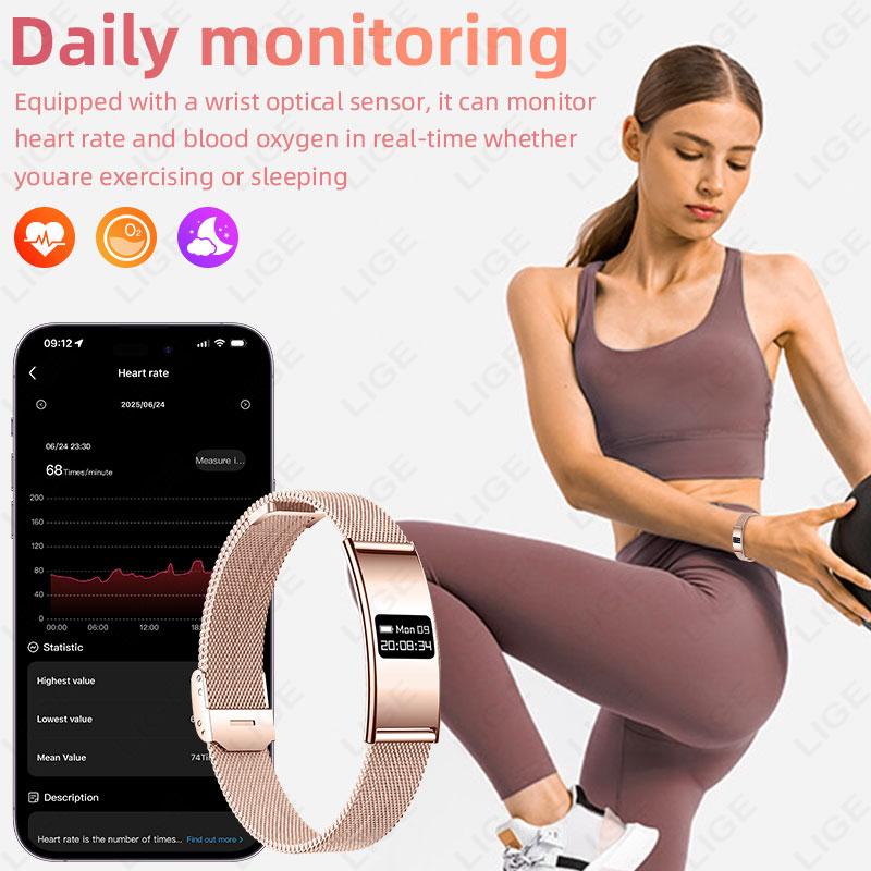 NEW Ultra-thin Fashion Smart Bracelet Pedometer Health Women Men Sports Waterproof Watch Heart Rate Blood Oxygen Wristband