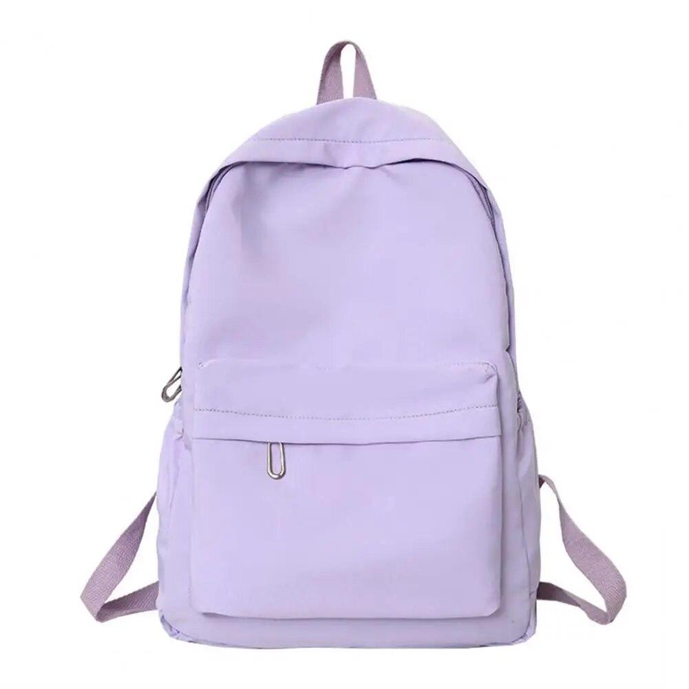 Damen-Schultasche, wasserdicht, große Kapazität, Schulrucksack, glatter Reißverschluss, einfarbig, für Teenager und Mädchen, lässiger Tagesrucksack, Studentenversorgung