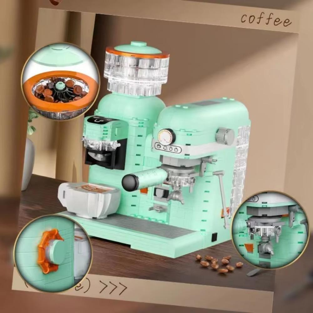 Vintage Style High-Quality Retro High-Quality Coffee High-Quality Machine High-Quality Grinder High-Quality Building High-Quality Blocks