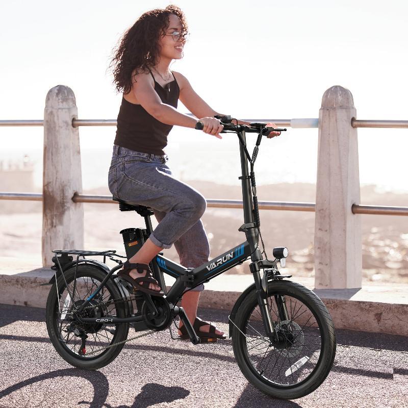 VARUN  C20-1 Folding Electric Bike for Adultswith 250W Motor and 48V 13AH Removable Battery