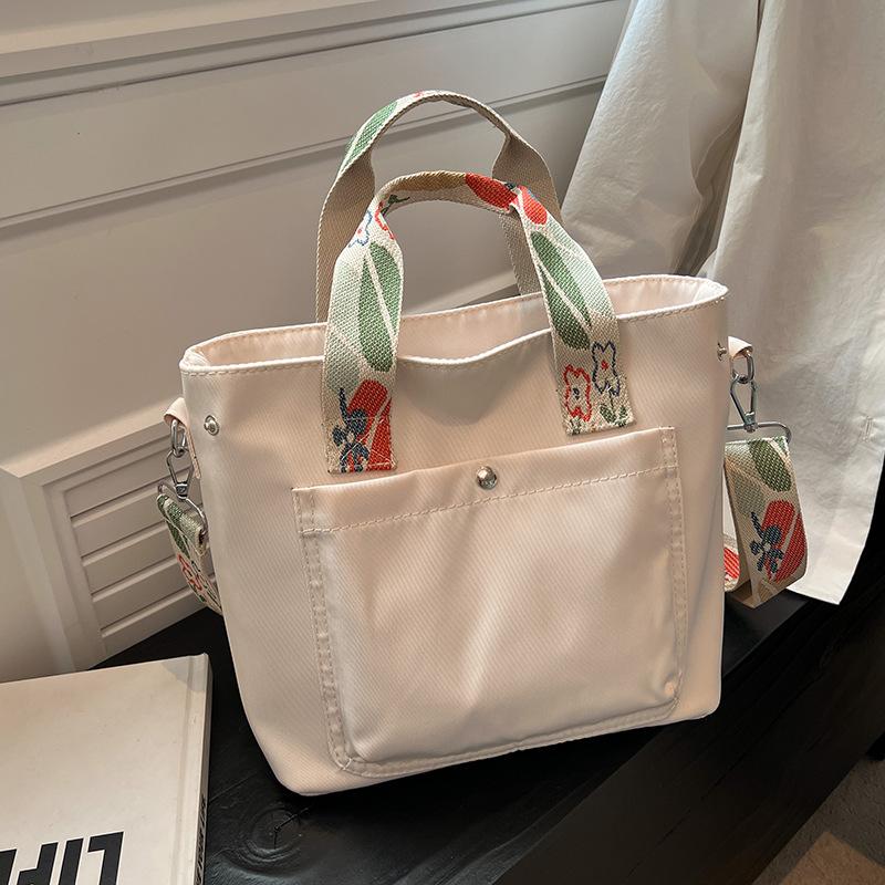 

Сумки Женские Сумки-тоут Большой вместимости Весна и Лето Кроссбоди Новые Универсальные Нейлоновые Сумки белый