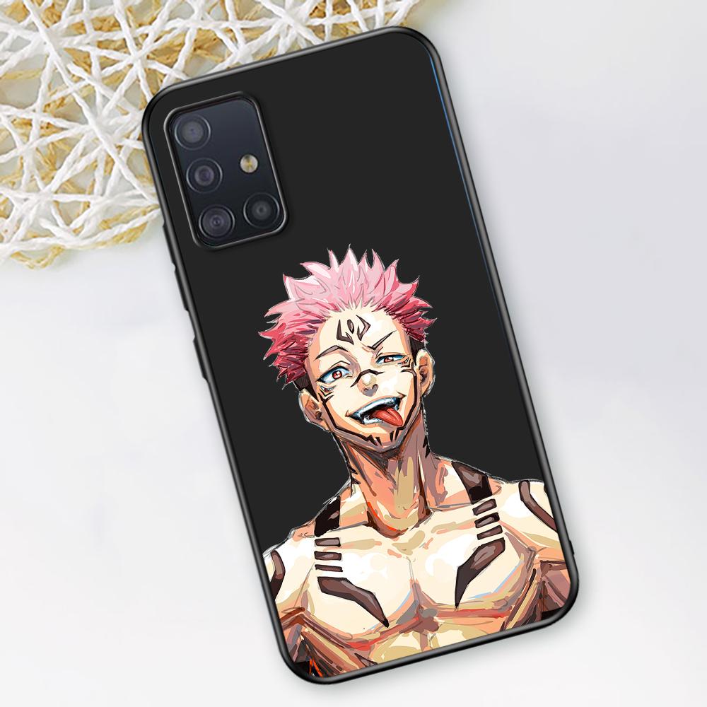 Anime Jujutsu Kaisen Cool Phone Case for Samsung Galaxy A12 A52 A51 A32 A21s A71 A02s A22 A31 A72 A41 A02 A42 Black TPU Cover