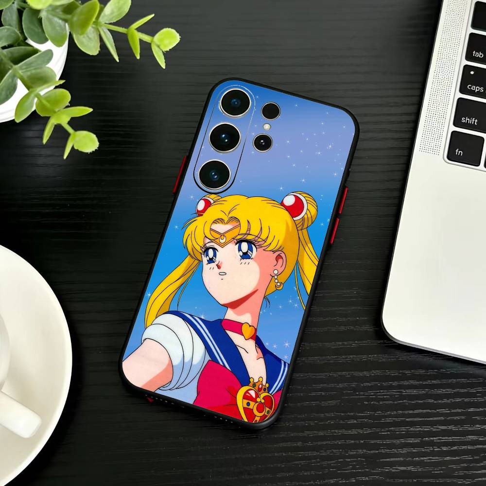Cartoon D-Sailor M-Moons Handyhülle Für Samsung S26,S25,S24,S23,S22,S21,S20,S30,Ultra,Plus,Fe,Note,5G Schwarze Abdeckung
