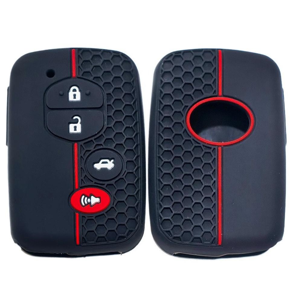 Housse de boîtier de clé de voiture à 4 boutons Pour Toyota Land Cruiser Prado Avensis Iq Corolla Prius Highlander Yaris Coque sans clé Support Fob