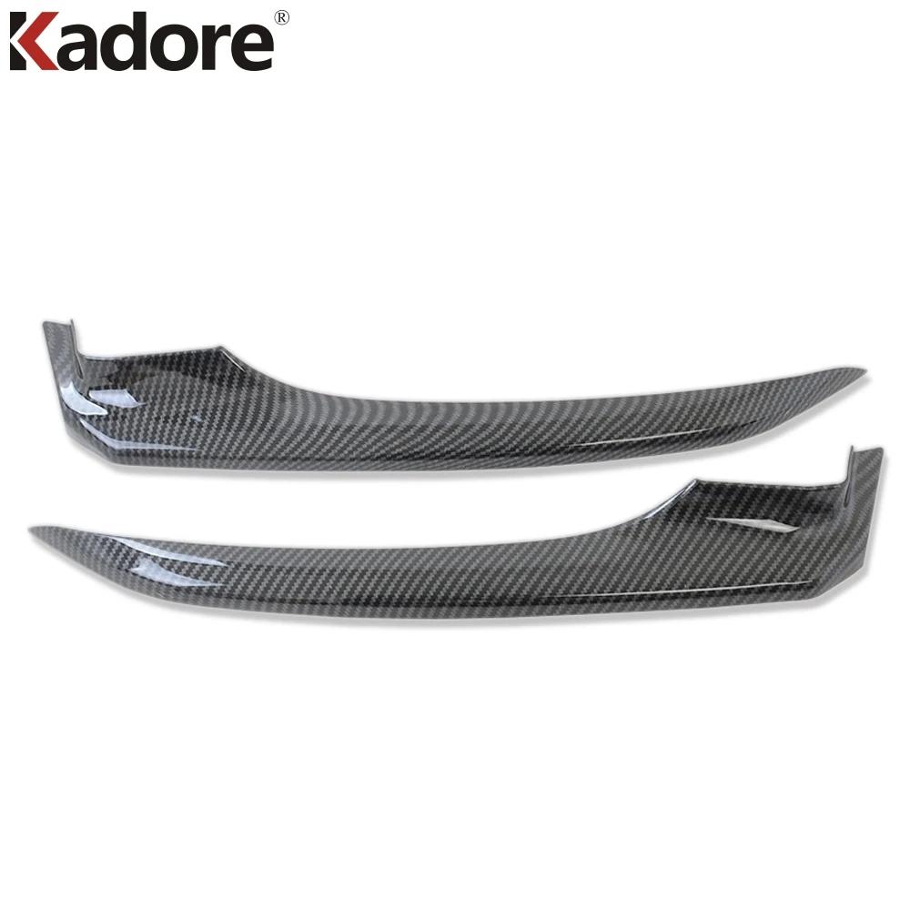 

For Toyota Camry 70 SE XSE 2018 2019 2020 Carbon Fiber Car Front Bottom Bumper Corner Cover Trim Molding Strip Accessories