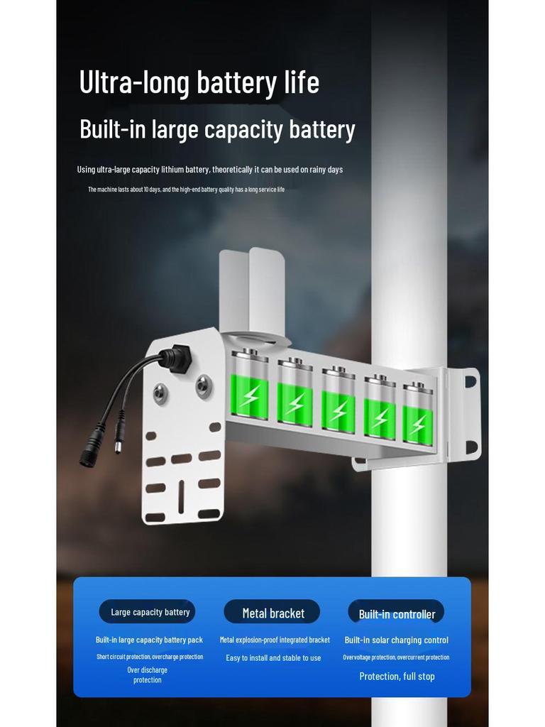 Solar-Powered HD Wireless Outdoor Security Camera with Night Vision