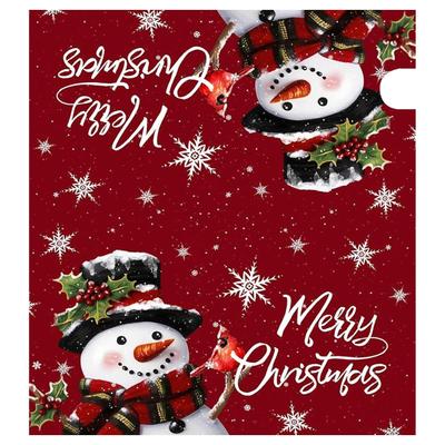 Christmas Snowman Mailbox Cover 21 X 18 Inch Magnetic Winter Snowflake Mailbox Cover Christmas Post Letter Box Wraps for Garden