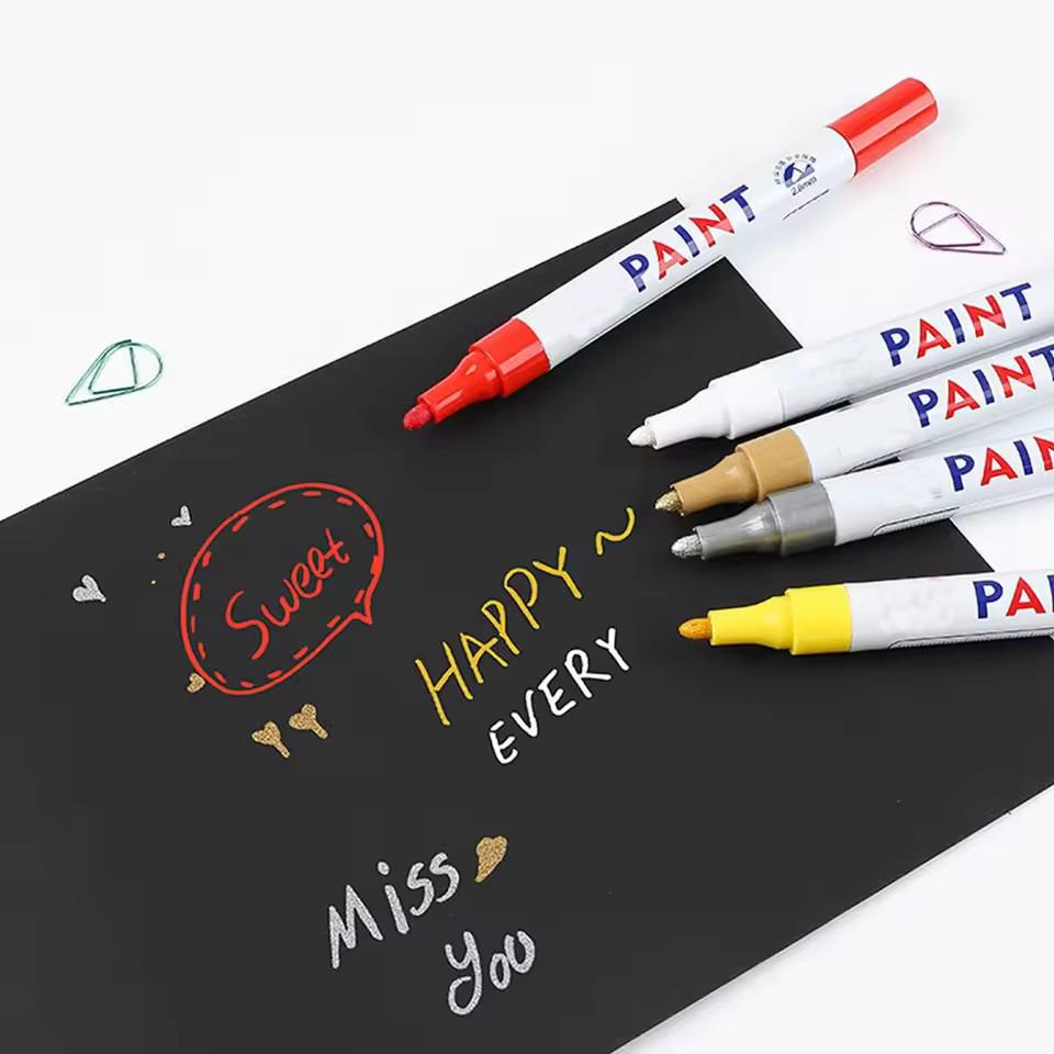 Mobidea Waterproof Car Tire/Wheel Permanent Paint Marker - Multi-Color Oily Pen for Rubber Tyre Tread & Auto Rim Marking