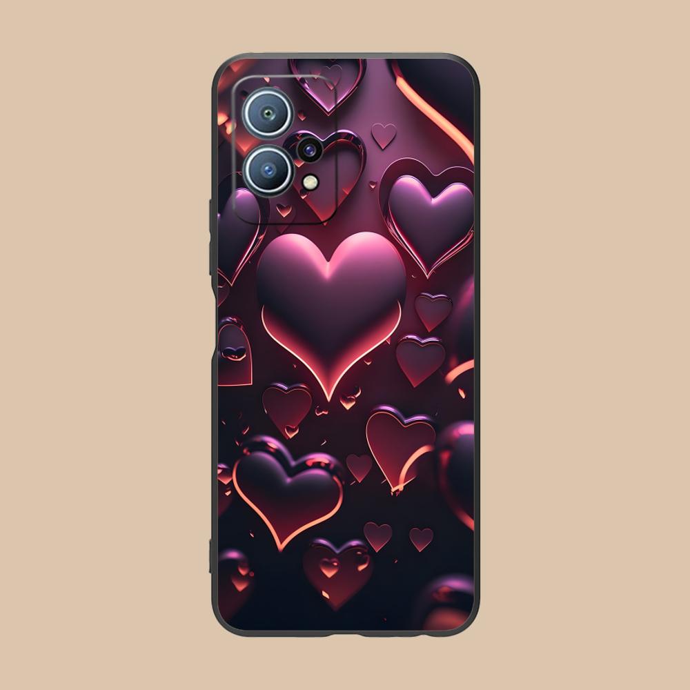 Y2K Glowing Hearts Mobile Phone Case for Huawei P60 P50 P40 P30 P20 P10 P9 P8 Pro Lite Plus Colorful Printing Cover Pretty Cover