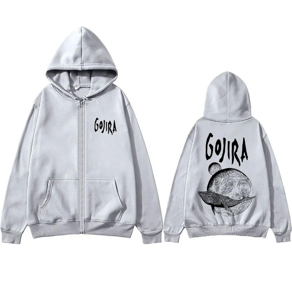 

French Metal Band Gojira From Mars To Sirius Album Cover Zipper Hoodie Men Women Vintage Rock Oversized Fleece Zip Up Hoodies XL