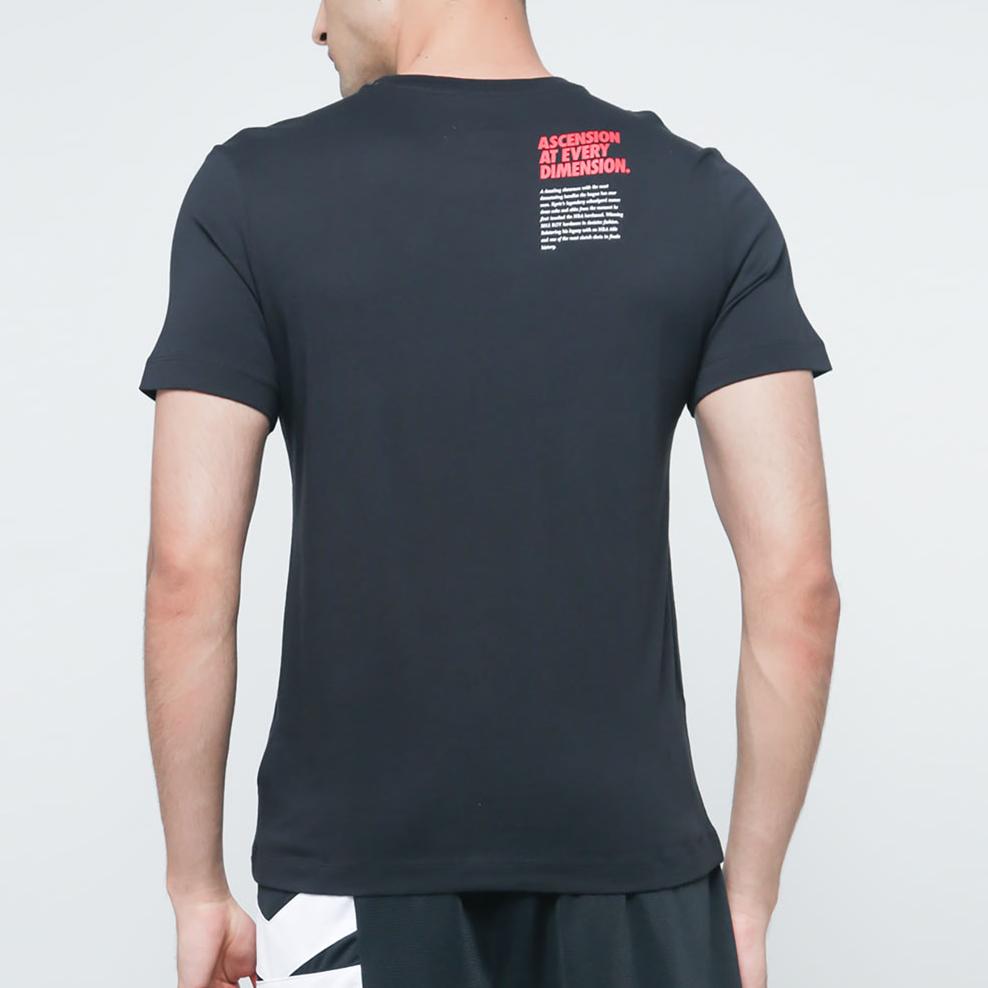 Nike Casual Sports Basketball Print Short Sleeve T-Shirt Men Tops Black DD2803-010