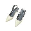 High-heeled sandals women's large size 42 color matching straps pointed single shoes women's thin heels women's cool single shoes