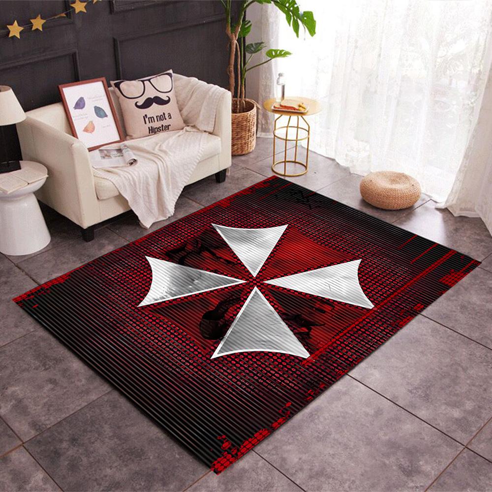 Umbrella Corporation Logo Floor Mat Design for Hallway Study room Dining Room Foyer Antislip Carpet Anime Office Decor Wedding Party Gift
