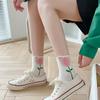 5 PairsWomen's Middle Tube Socks Harajuku Retro Floral Vintage Novelty Elegant Ethnic Kawaii Cute Casual Breathable Ladies Girls