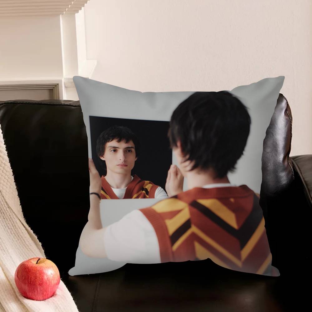 Finns-N Young Actor W-Wolfhard Pillowcase For Sofa Room Office Decor Printing Protector Cushion Cover Valentine Gift Custom