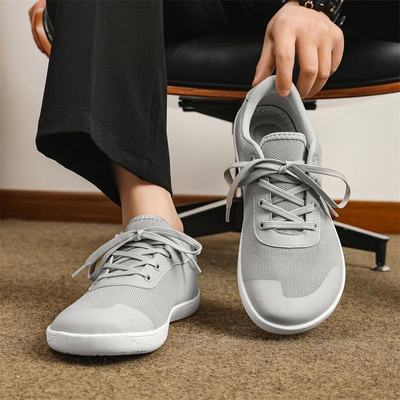 Men Shoes Summer Wide Barefoot Shoes for Men Outdoor Minimalist Walking Sneakers Breathable Comfortable Size White Shoes
