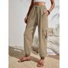 Women's Casual Comfortable Workwear Pants with Pockets New Design Solid Color