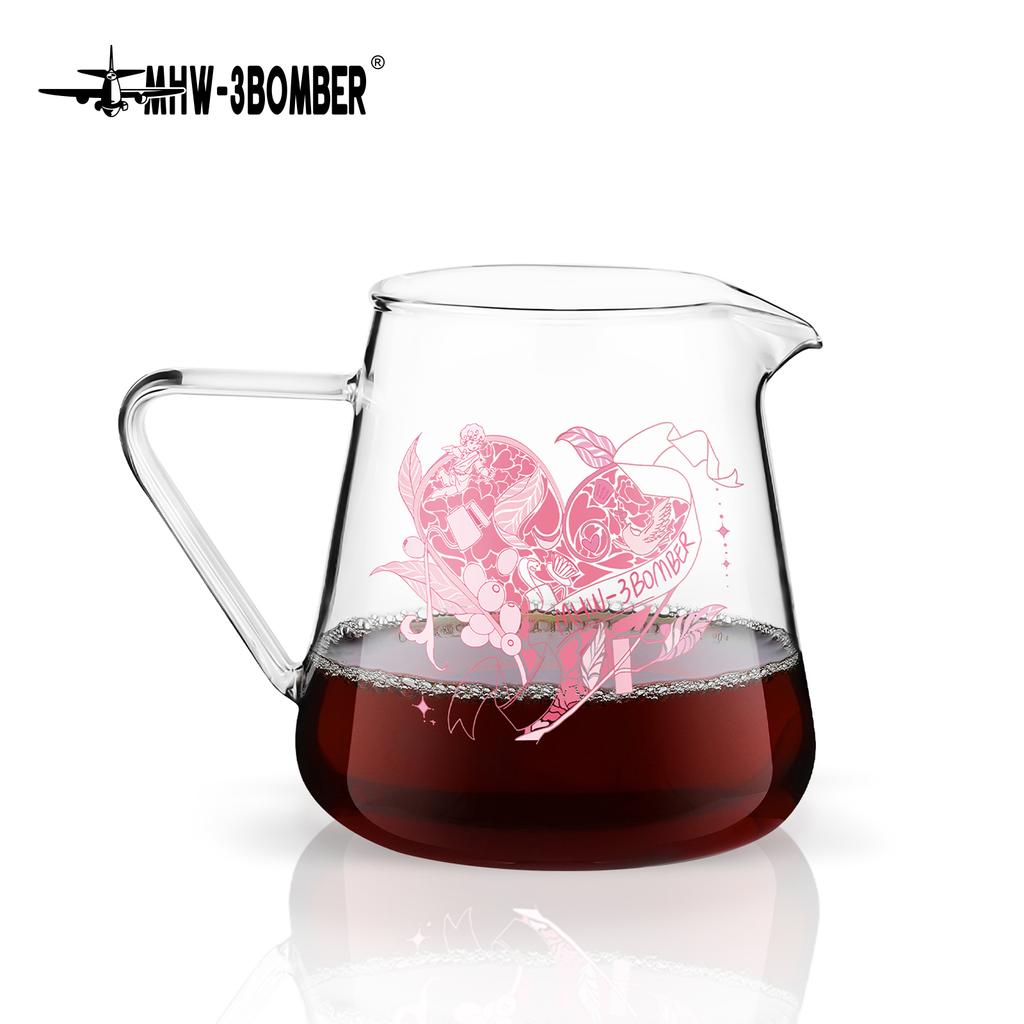 MHW-3BOMBER 500ML Coffee Server Dripper Pour Over Maker Brewer Pot Glass Coffee Server Valentine's Day Gift Cafe Accessories