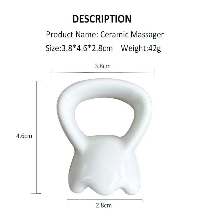 

Массажная пластина Гуа Ша Керамическая Гуаша Массажная доска Форма кольца Подтяжка кожи Компактная Эргономичная для лица головы плеча колена белый