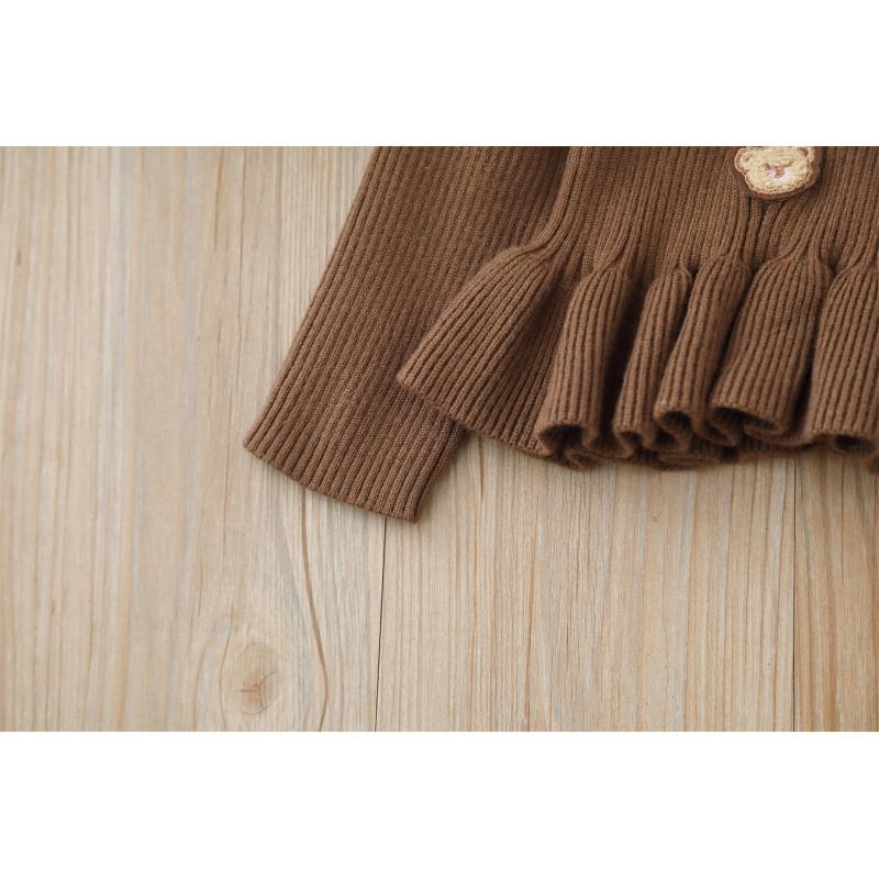 Mädchen Pullover Strick Zweiteiler Herbst und Winter Neu Baby Mädchen Cartoon Hosen Set