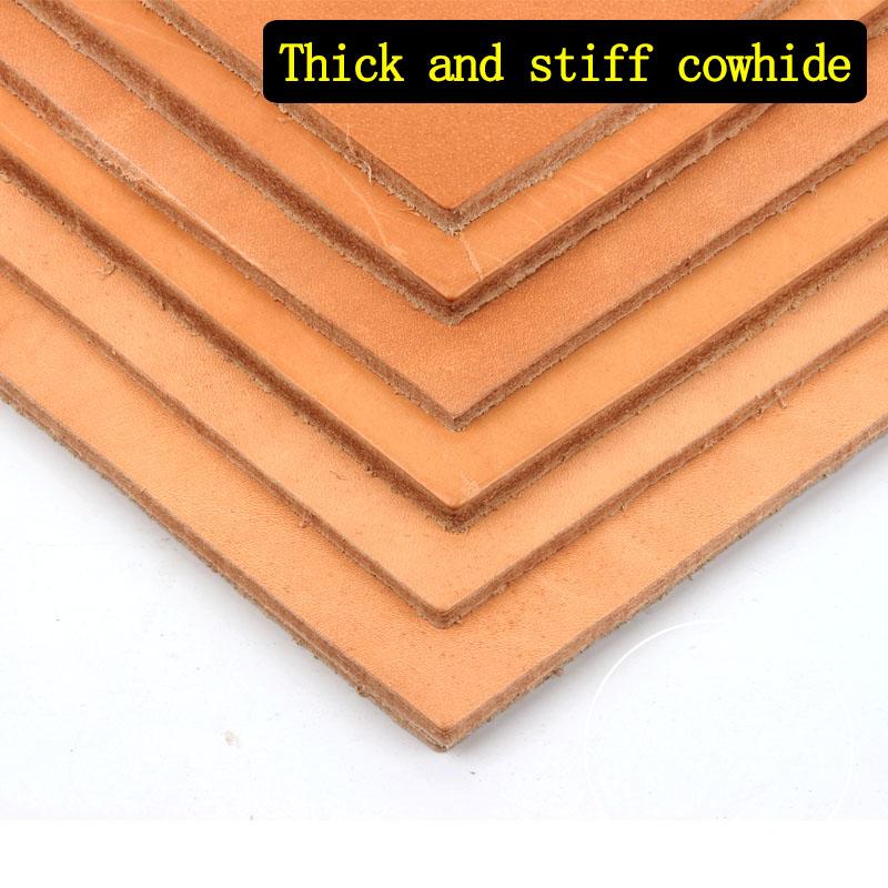 

5mm whole sheet of pure hard thickened top layer cowhide material, handmade DIY genuine leather, edge material, vegetable tanned 20x30cm бежевый