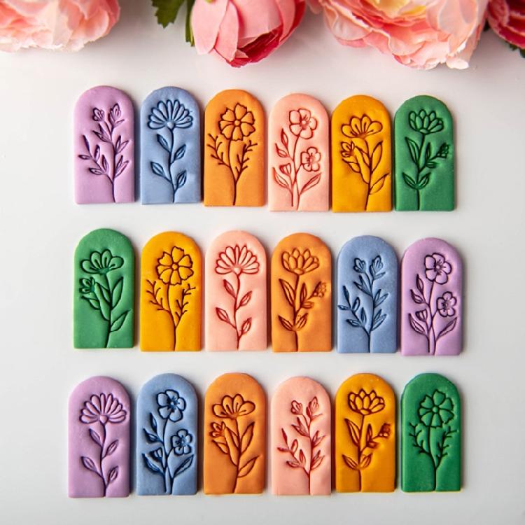 7pcs Polymer Clay Floral Earring Maker Fashion Handmade Ear Accessory Mold Jewelry Making Supplies Home Crafting Kits