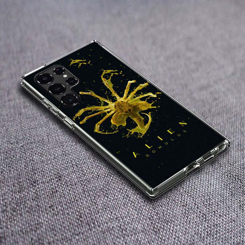 COOL A-Alien Xenomorph Phone Case For Samsung Galaxy S24 S23 S21 S20 FE S22 S26 Ultra S25 Edge S10 Plus Cover Clear TPU Capa She