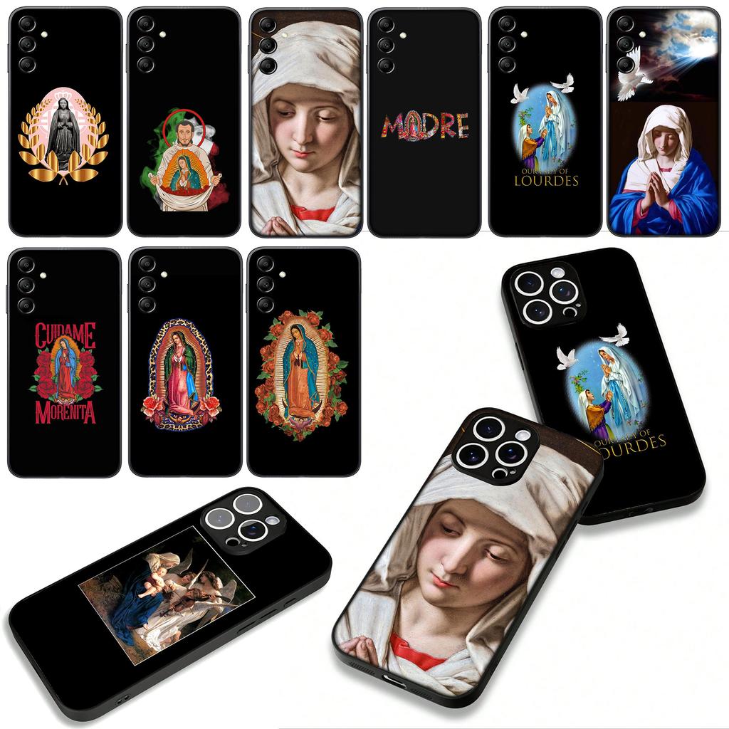 Cover for Apple iPhone 16 15 14 Plus 13 12 Mini 17 Pro Max + ProMax 16E Air 16+ 15+ Phone Case Madre Mary Virgen de Guadalupe
