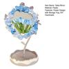 DIY Handmade Flower Desk Mirror with Storage Tray Rotatable Desktop Vanity Mirror Multi-purpose Women Makeup Table Mirror Jewelry Organizer