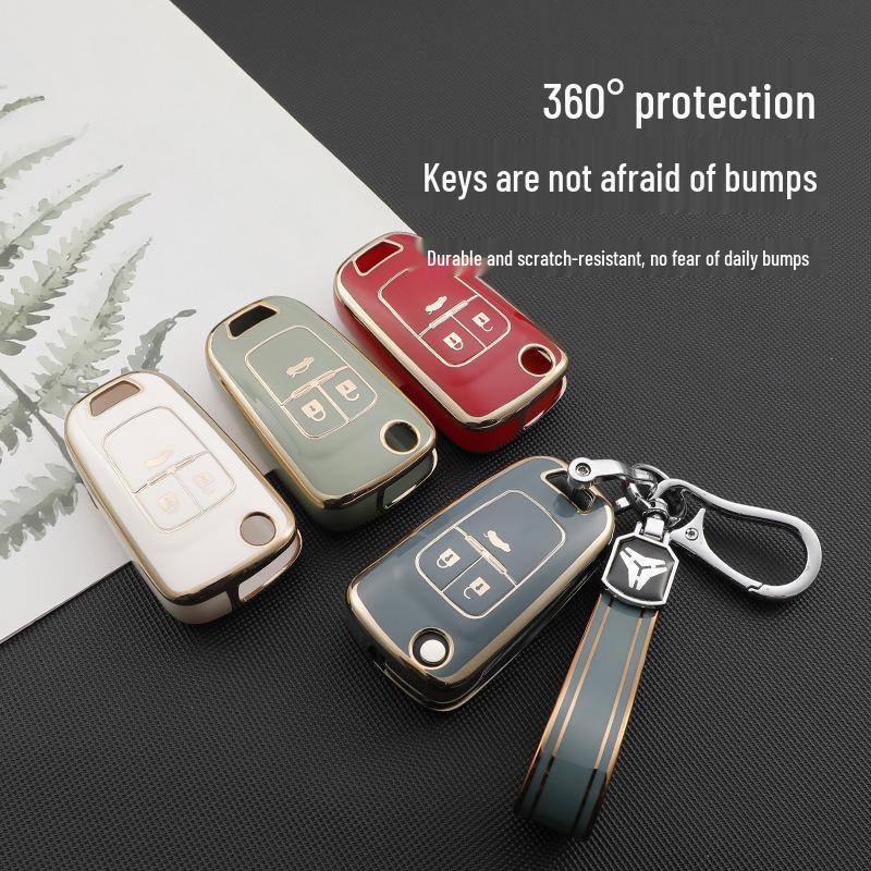 Gold-Trimmed Car Key Bag for 2020-2021 Buick Excelle & Chevrolet Cavalier