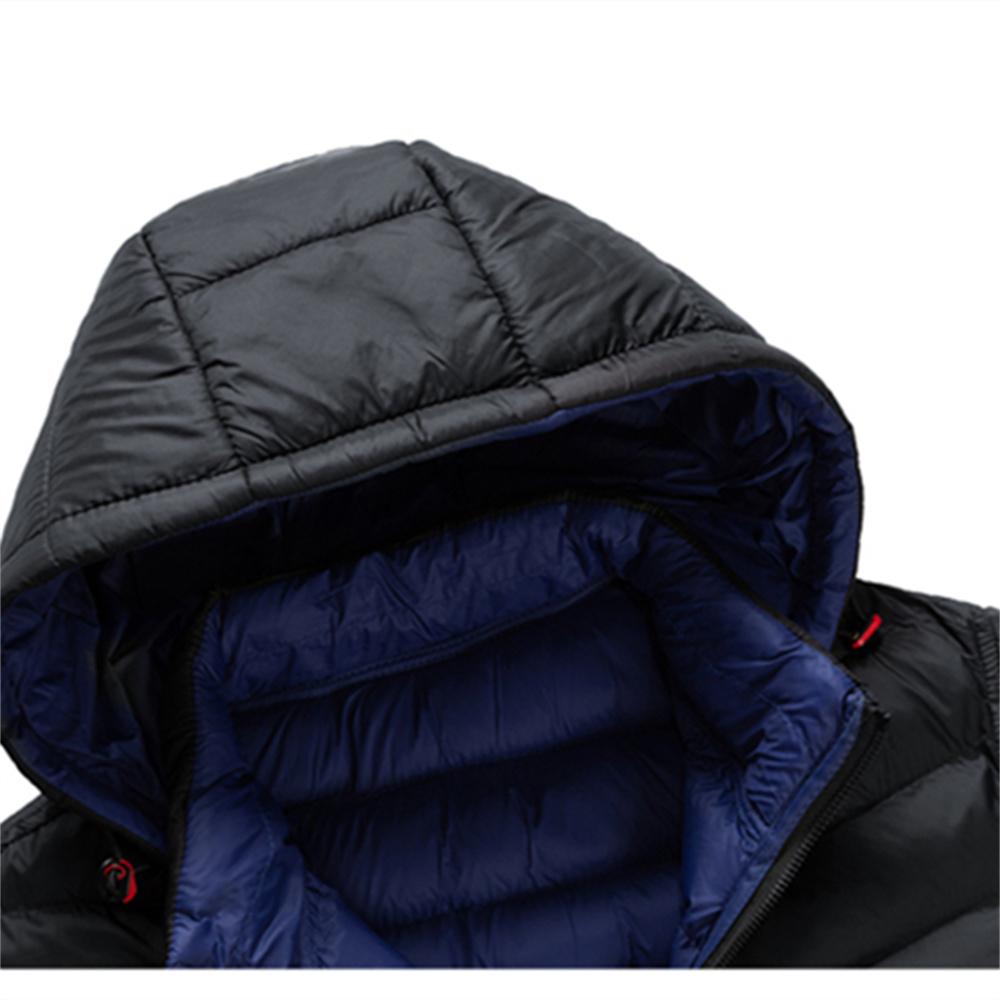 Oboustranné pánské kabáty s kapucí, odnímatelné, spojování zesílená teplá pánská bunda zimní ležérní sporty svrchní oblečení muži